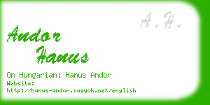 andor hanus business card